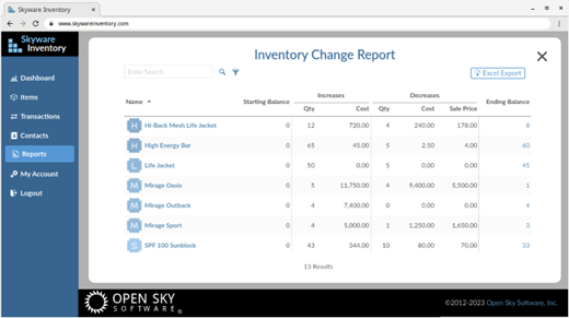 Skyware Inventory